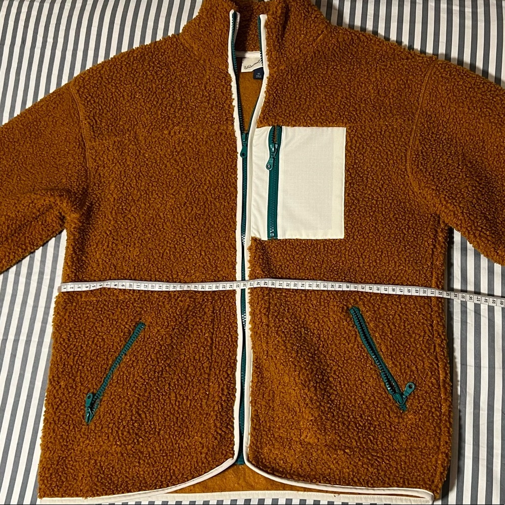Teddy jacket; orange brownish